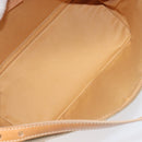 CELINE Macadam Canvas Accessory Pouch PVC Leather Beige Gold Auth 206085V-17
