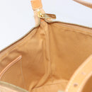 CELINE Macadam Canvas Accessory Pouch PVC Leather Beige Gold Auth 206085V-18