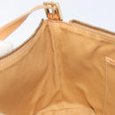 CELINE Macadam Canvas Accessory Pouch PVC Leather Beige Gold Auth 206085V-19