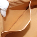 CELINE Macadam Canvas Accessory Pouch PVC Leather Beige Gold Auth 206085V-20