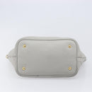 Miu Miu Hand Bag Leather 2way Gray Gold Auth 206086V-5
