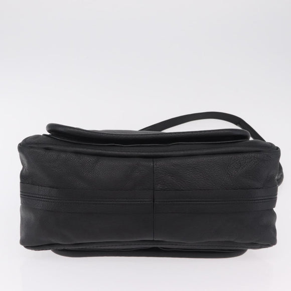 Chloe Paraty Hand Bag Leather 2way Black Gold Auth 206089V