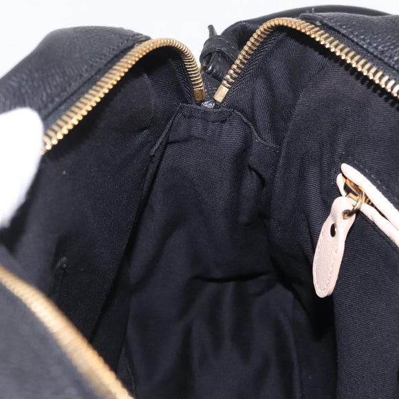 Chloe Paraty Hand Bag Leather 2way Black Gold Auth 206089V