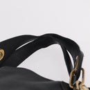 Chloe Paraty Hand Bag Leather 2way Black Gold Auth 206089V-8