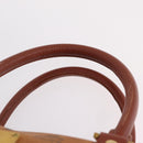 MCM Logogram Vicetos Boston Bag PVC Leather 2way Brown Gold Auth 206094-13