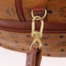 MCM Logogram Vicetos Boston Bag PVC Leather 2way Brown Gold Auth 206094-27