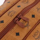MCM Logogram Vicetos Boston Bag PVC Leather 2way Brown Gold Auth 206094-29