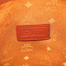 MCM Logogram Vicetos Boston Bag PVC Leather 2way Brown Gold Auth 206094-30