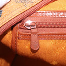 MCM Logogram Vicetos Boston Bag PVC Leather 2way Brown Gold Auth 206094-34