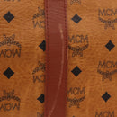MCM Logogram Vicetos Boston Bag PVC Leather 2way Brown Gold Auth 206094-2