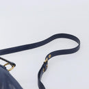 Miu Miu Hand Bag Vitellolux 2way Navy Gold Auth 206095M-15