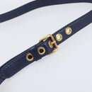 Miu Miu Hand Bag Vitellolux 2way Navy Gold Auth 206095M-9