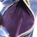 Miu Miu Hand Bag Vitellolux 2way Navy Gold Auth 206095M-29