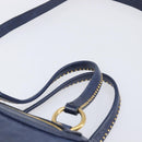 Miu Miu Hand Bag Vitellolux 2way Navy Gold Auth 206095M-14
