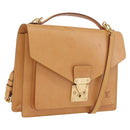 LOUIS VUITTON Nomad Monceau 28 Hand Bag Beige LV Auth 206096V-1