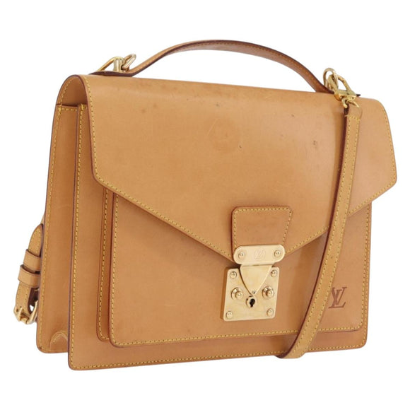 LOUIS VUITTON Nomad Monceau 28 Hand Bag Beige LV Auth 206096V