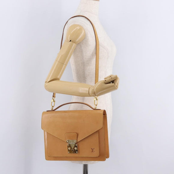 LOUIS VUITTON Nomad Monceau 28 Hand Bag Beige LV Auth 206096V