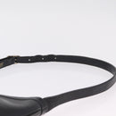 GUCCI Web Sherry Line Shoulder Bag Leather Black Gold Auth 206101-10