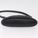 GUCCI Web Sherry Line Shoulder Bag Leather Black Gold Auth 206101-15