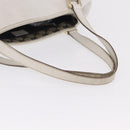 GUCCI Abbey Tote Bag Leather White Gold 130736 Auth 206102-13