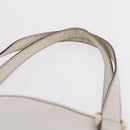 GUCCI Abbey Tote Bag Leather White Gold 130736 Auth 206102-14
