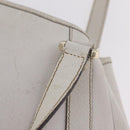 GUCCI Abbey Tote Bag Leather White Gold 130736 Auth 206102-16