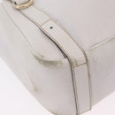GUCCI Abbey Tote Bag Leather White Gold 130736 Auth 206102-18