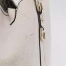 GUCCI Abbey Tote Bag Leather White Gold 130736 Auth 206102-9