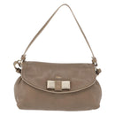 Chloe Lily Shoulder Bag Leather 2way Beige Gold Auth 206105A-13