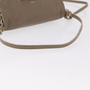 Chloe Lily Shoulder Bag Leather 2way Beige Gold Auth 206105A-8