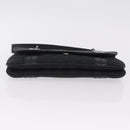 GUCCI GG Canvas Hand Bag Black Silver 113014 Auth 206106V-11
