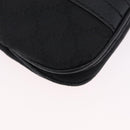 GUCCI GG Canvas Hand Bag Black Silver 113014 Auth 206106V-14