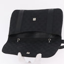 GUCCI GG Canvas Hand Bag Black Silver 113014 Auth 206106V-16