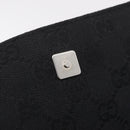 GUCCI GG Canvas Hand Bag Black Silver 113014 Auth 206106V-17