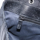 GUCCI GG Canvas Hand Bag Black Silver 113014 Auth 206106V-23