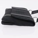 GUCCI GG Canvas Hand Bag Black Silver 113014 Auth 206106V-4