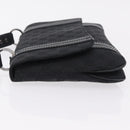 GUCCI GG Canvas Hand Bag Black Silver 113014 Auth 206106V-5