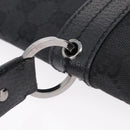 GUCCI GG Canvas Hand Bag Black Silver 113014 Auth 206106V-8
