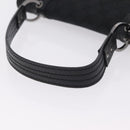 GUCCI GG Canvas Hand Bag Black Silver 113014 Auth 206106V-9