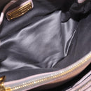 Miu Miu Matelasse Hand Bag Leather 2way Gray Gold Auth 206108V-23