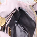 Miu Miu Matelasse Hand Bag Leather 2way Gray Gold Auth 206108V-24