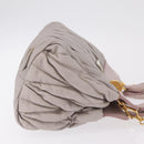 Miu Miu Matelasse Hand Bag Leather 2way Gray Gold Auth 206108V-3