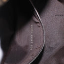 FENDI Zucca Canvas Mamma Baguette Shoulder Bag Black Brown Auth 206109V-11