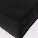 PRADA Metal Handle Hand Bag Nylon Black Silver Auth 206110A-17