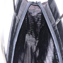 PRADA Metal Handle Hand Bag Nylon Black Silver Auth 206110A-19