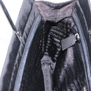 PRADA Metal Handle Hand Bag Nylon Black Silver Auth 206110A-20