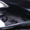 PRADA Metal Handle Hand Bag Nylon Black Silver Auth 206110A-22