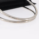 PRADA Metal Handle Hand Bag Nylon Black Silver Auth 206110A-7