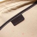 CELINE Macadam Canvas Boston Bag PVC Leather White Gold Auth 206111V-21