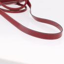 SAINT LAURENT Hand Bag Leather 2way Red Gold Auth 206113V-11